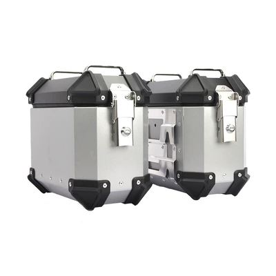 18L motorcycle aluminum alloy side box universal waterproof anti-collision trunk aluminum alloy quick release electric car side box (Electric car tail box)