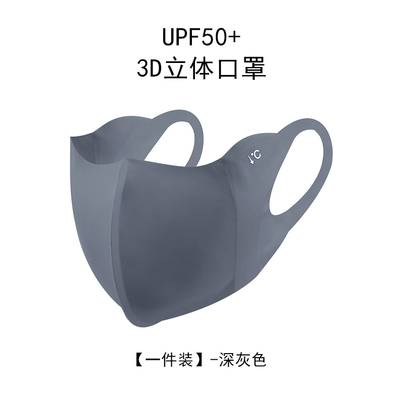 Verano máscara de protección solar UV 3D esquina de protección de ojos delgada y ligera máscara de protección solar permeable