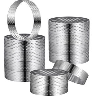 Cross-border stainless steel round mousse ring punching tower ring baking utensils cheese tart ring creative cake mold