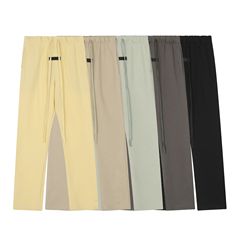 アメリカンハイストリート ESSENTIALS テリー薄手ルーズスポーツスウェットパンツ 男女兼用 カジュアル巾着ロングパンツ