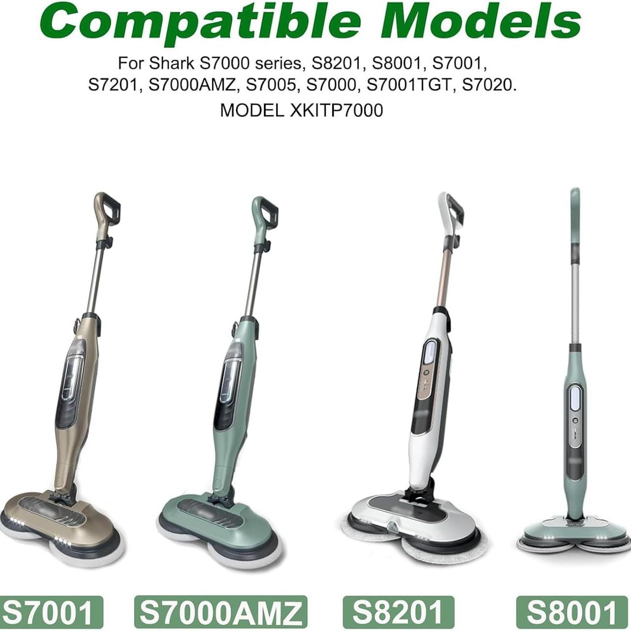 Almohadilla de Repuesto para Mopa de Vapor S7000 S7201 S8001 de Fibra