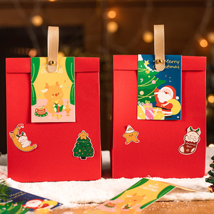 2025 Christmas Candy Cookie Packaging Bag Card Head Header Baking Cardboard Frosting Cookie Madeleine Gift Paper Bag
