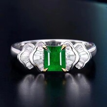 �羳�¿�����18k��0.81������ĸ�̱�ʯ��ָ����������Ȼ�鱦��ָ