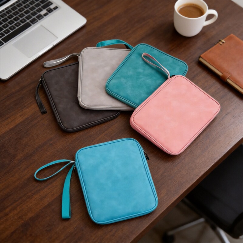 Cross-Border In-Stock 10.9”/12.9” Waterproof Sheepskin Leather Inner Sleeve Bag, Shockproof Thickened Storage Bag for Tablets