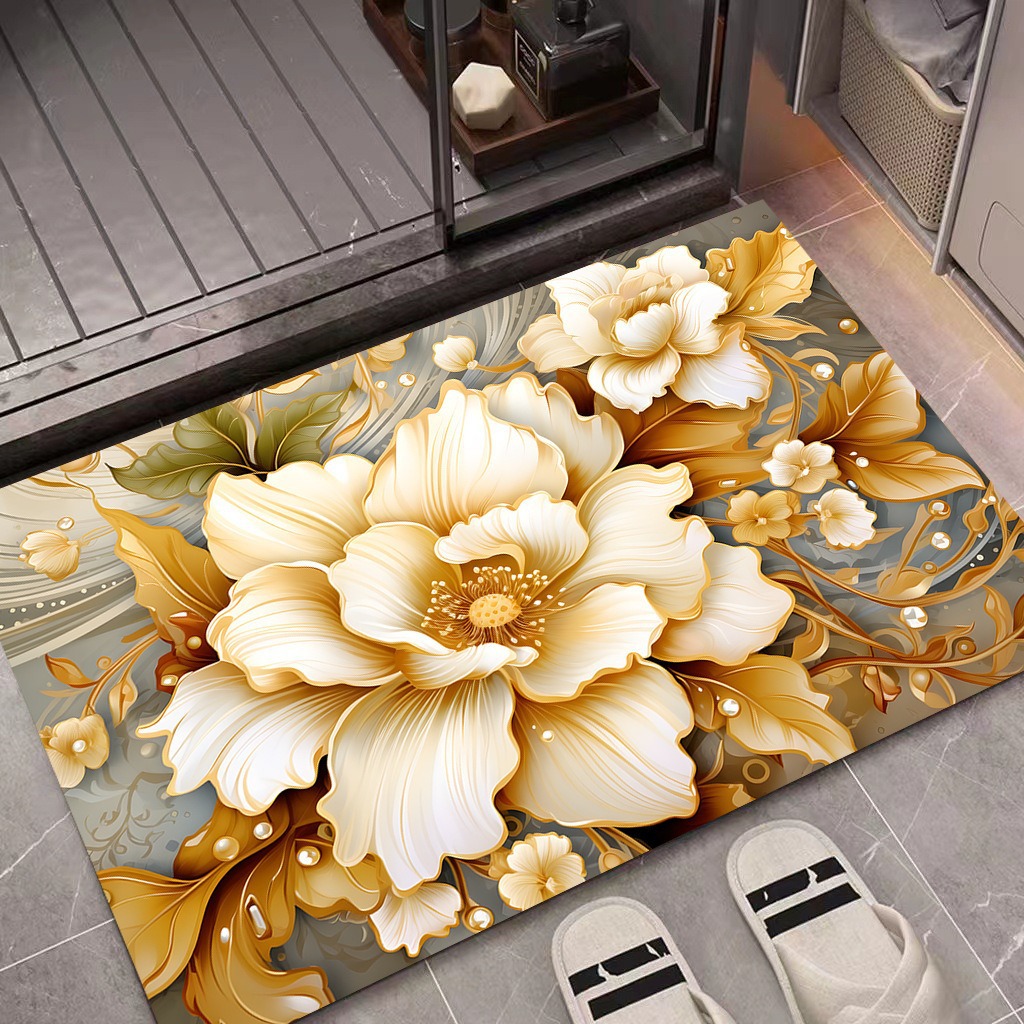 3d Diatomaceous Earth Bath Mat Non-slip Quick-dry Shower Rug_voghion.com