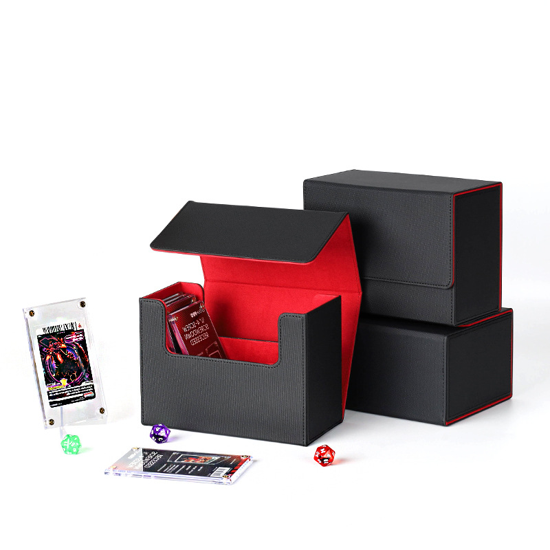 Factory Quickly Customizes High-Quality Magnetic Card Brick Leather Box 35Pt Card Brick Storage Box Pu Box to Protect the Pure Public Blog Card Brick Box