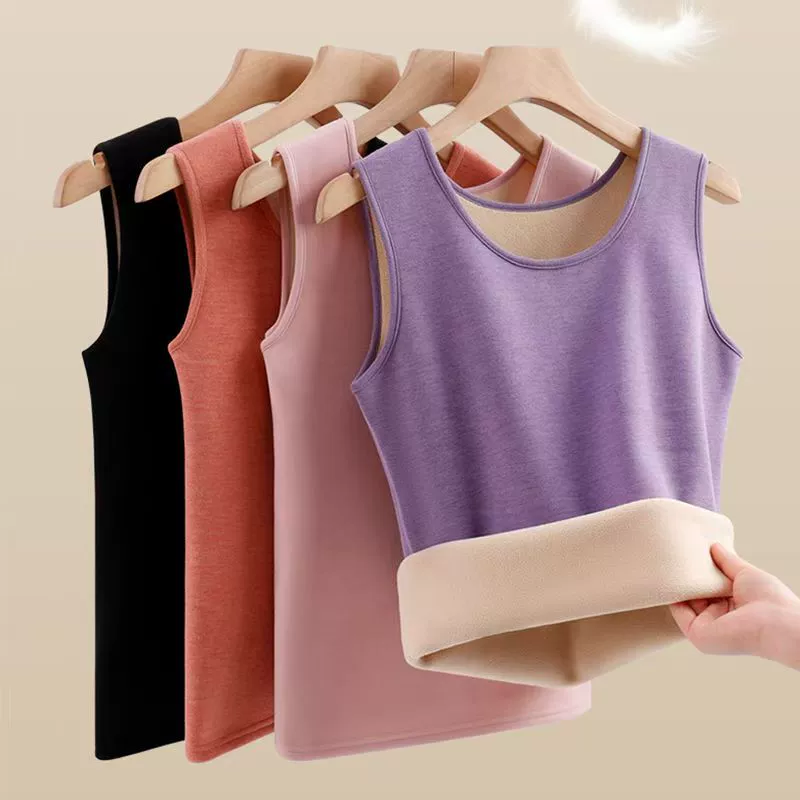 Плюшевый утолщенный теплая жилет женский осенью и зимой