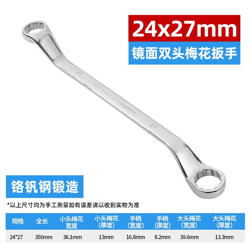 南豫双头梅花扳手呆扳手8-32汽保维修理机修五金工具梅花形铬钒|undefined