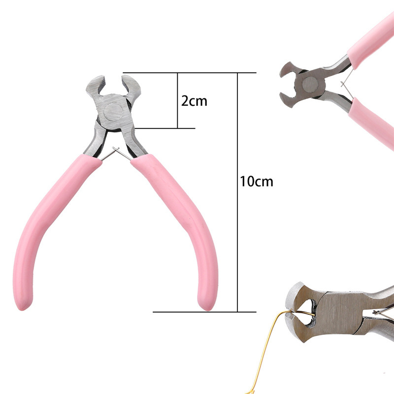 ミニピンクのジュエリーペンチの口の丸いペンチの斜めの口のペンチの線のイヤリングのピアスの手作りのdiyのアクセサリーのツール|undefined
