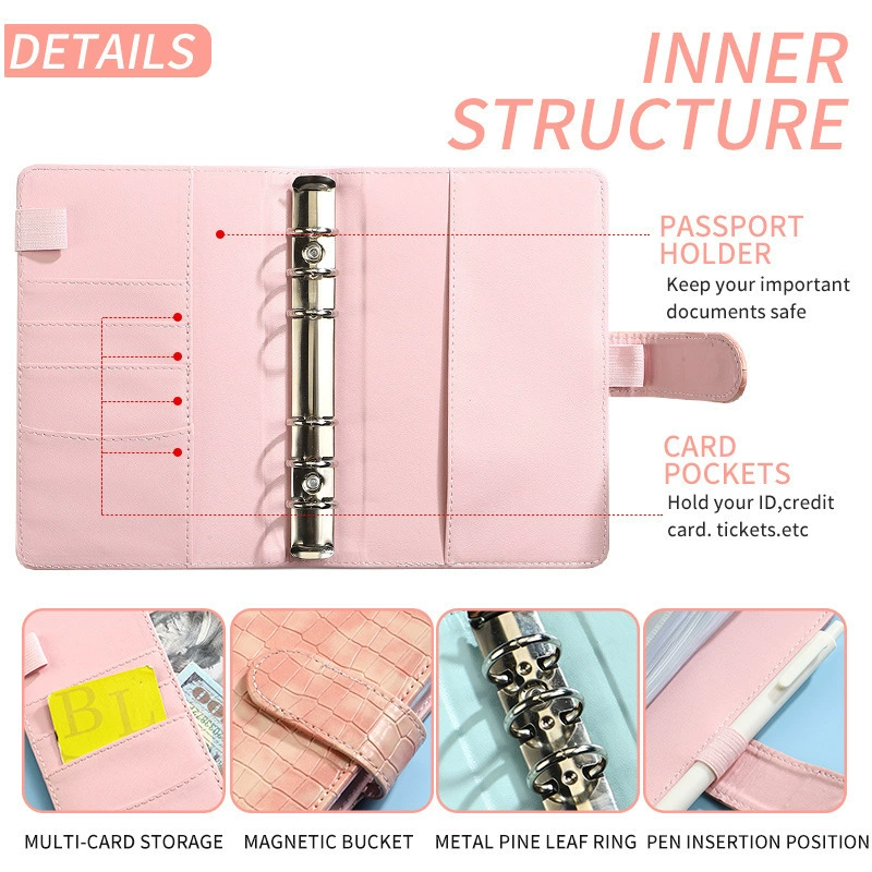Polyurethane laptop, tear-off sheet, crocodile print, scheduler