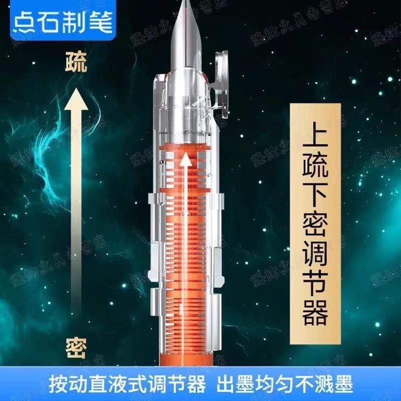 Dianshi 7158 プレス小型ドアタイムスペースペン第二世代 EF チップ 3 年生と 4 年生の練習ハードペン書道|undefined