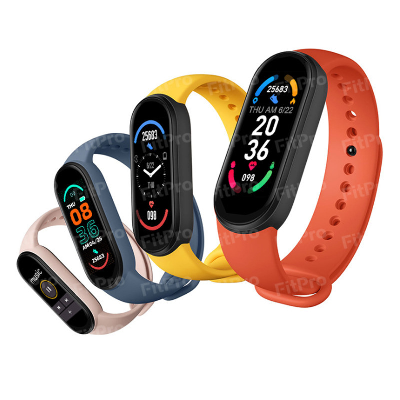 Nuevo M6 pulsera inteligente magnética deportes podómetro Bluetooth pulsera electrónica Frecuencia Cardíaca presión arterial monitoreo de oxígeno en la sangre transfronteriza
