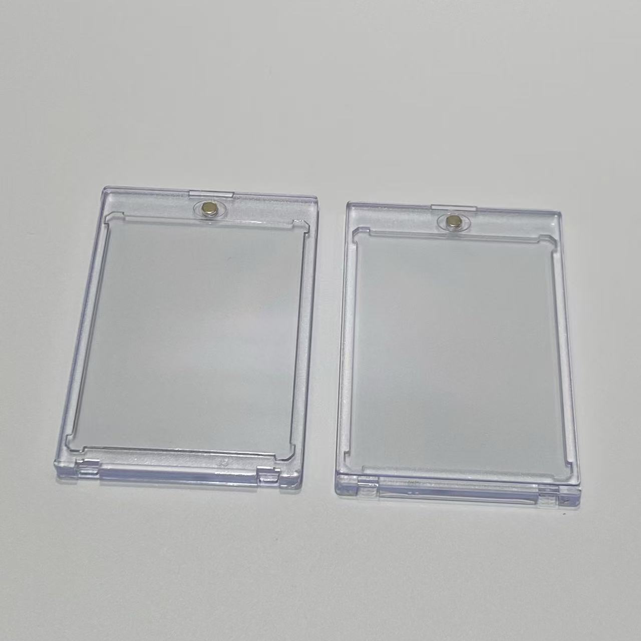 Strong Magnetic Card Holder 35Pt Magnetic High-Definition Transparent Card Sleeve Star Card Case Protective Cover Storage Collection Card Box in Stock
