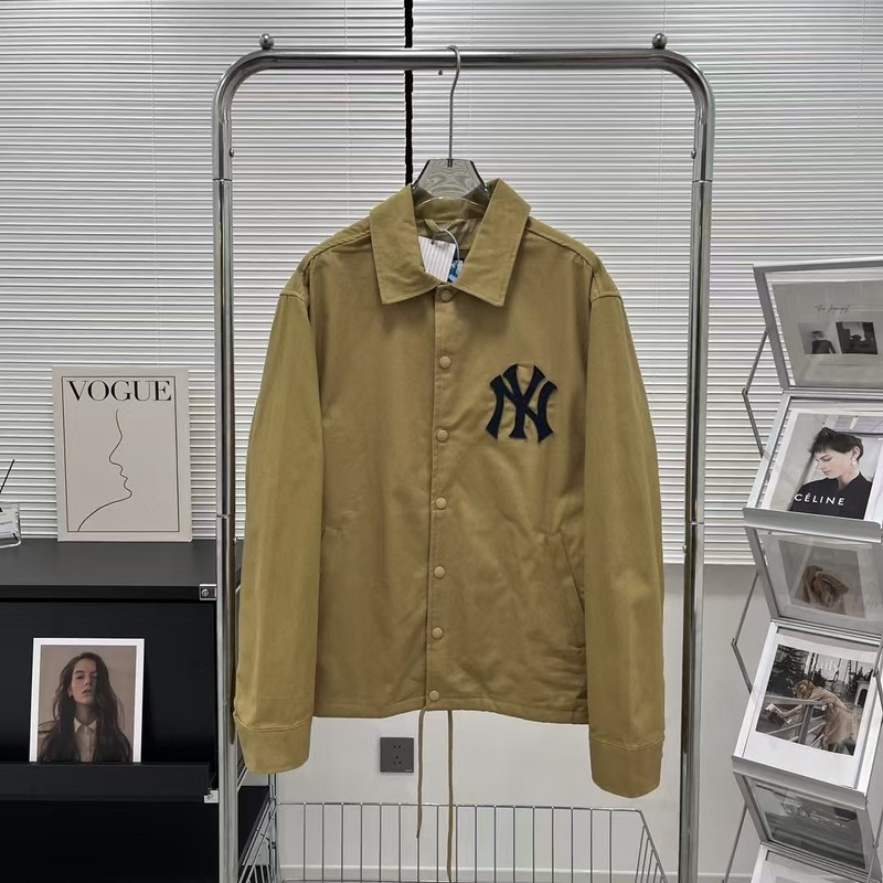 2025MLB秋カーディガン工装防風コートジャケットカップルコート新保温刺繍|undefined