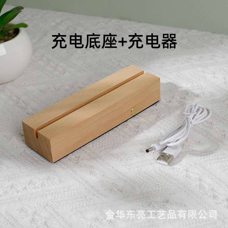 非遗硬盒锤子玻璃画配件厂家批发发光灯座夜灯桌面摆台520情人节|undefined