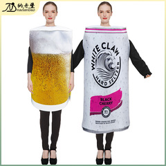 成人歐美萬聖節派對海綿新品啤酒杯cos服裝數碼印花舞台表演服飾