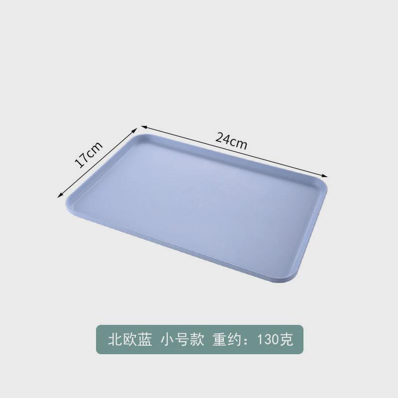 2 Size Plastic Fruit Dessert Tray Desktop Food Storage Plate