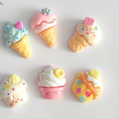 模擬光沢のある食品おもちゃのコーンクリームアイスクリーム樹脂アクセサリー diy 携帯電話ケース頭飾りヘアピンジュエリー材料