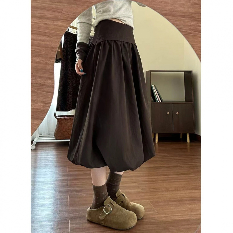 Maternity half-skirt, 2026 spring/autumn new collection, versatile A-line flared skirt, mid-length skirt for women