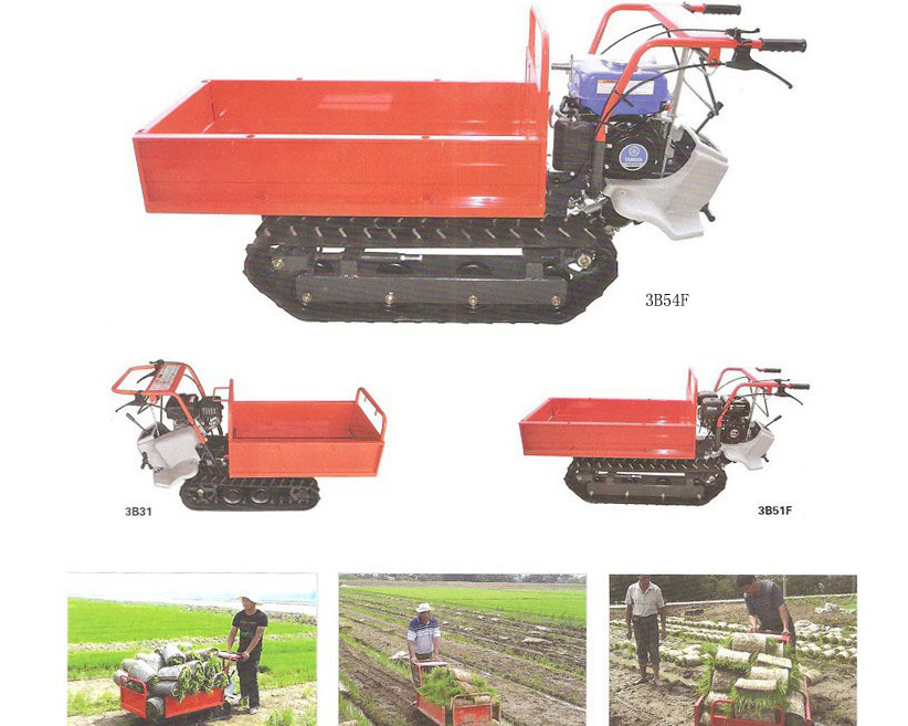 日本筑水履带式搬运机 3B31田间管理运输机 手扶式果园搬运机