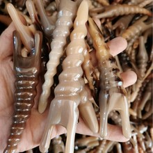 牛角厂家牦牛角制品螺纹按摩美容鼻刮手把件真空独立包装批发
