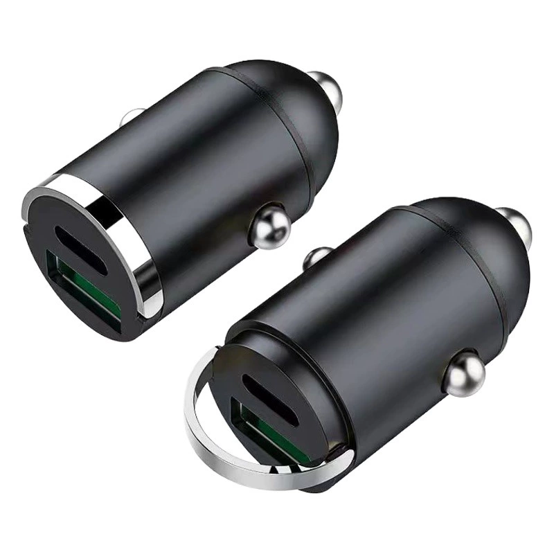 Металлическое автомобильное зарядное устройство 100W с разъемным кольцом PD30W супер быстрая зарядка невидимый автомобиль зарядка двойной USB Ультра