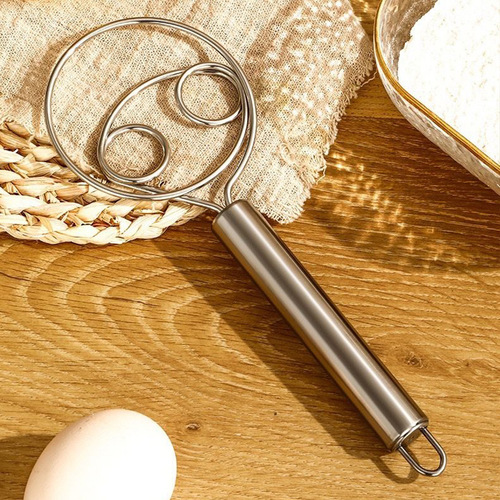 Stainless steel egg beater manual flour mixer milk frother household small milk beater commercial flour mixing stick