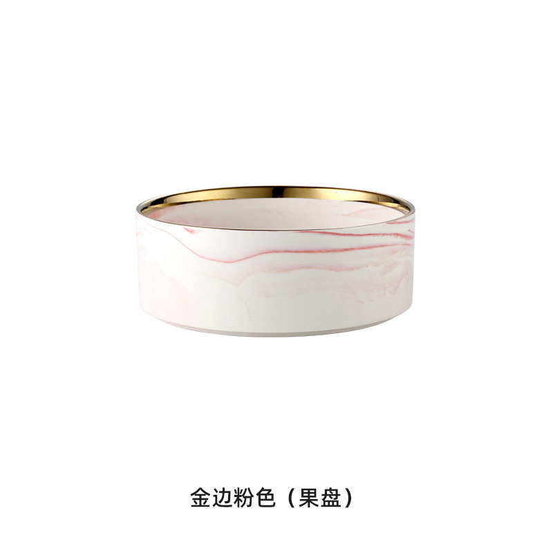 Caja de caramelo de roble de madera hogar sala de estar mesa de café plato de fruta seca de cerámica con tapa Internet Celebrity Snack plato de fruta