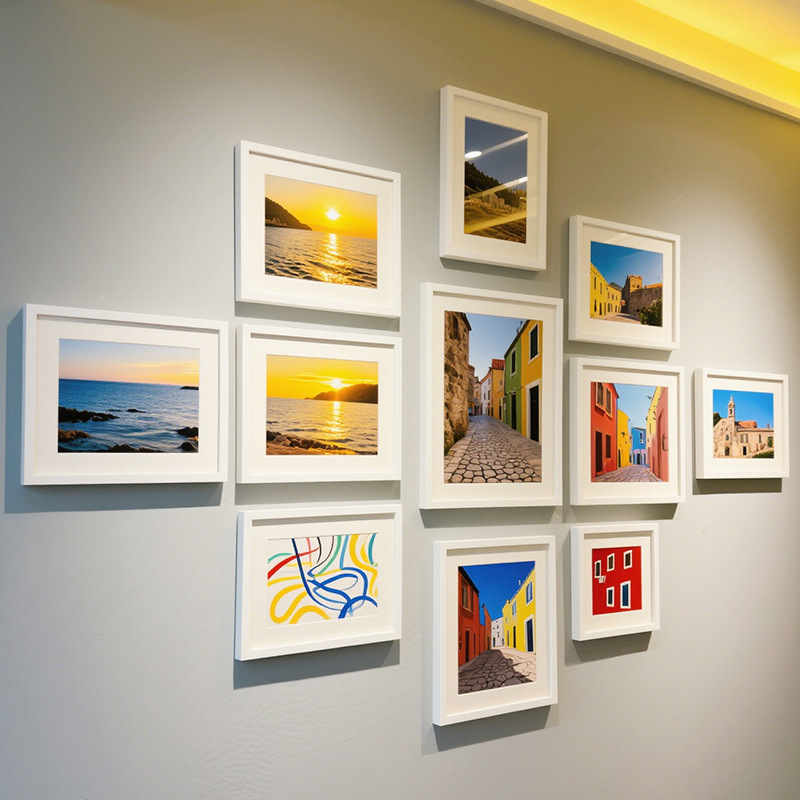 In-Stock Simple Wooden Dopamine-Style Landscape Creative Photo Frame for Office Display, Available in Multiple Colors, Modern Minimalist In-Stock Simple Wooden Dopamine-Style Landscape Creative Photo Frame for Office Display, Available in Multiple Colors, Modern Minimalist