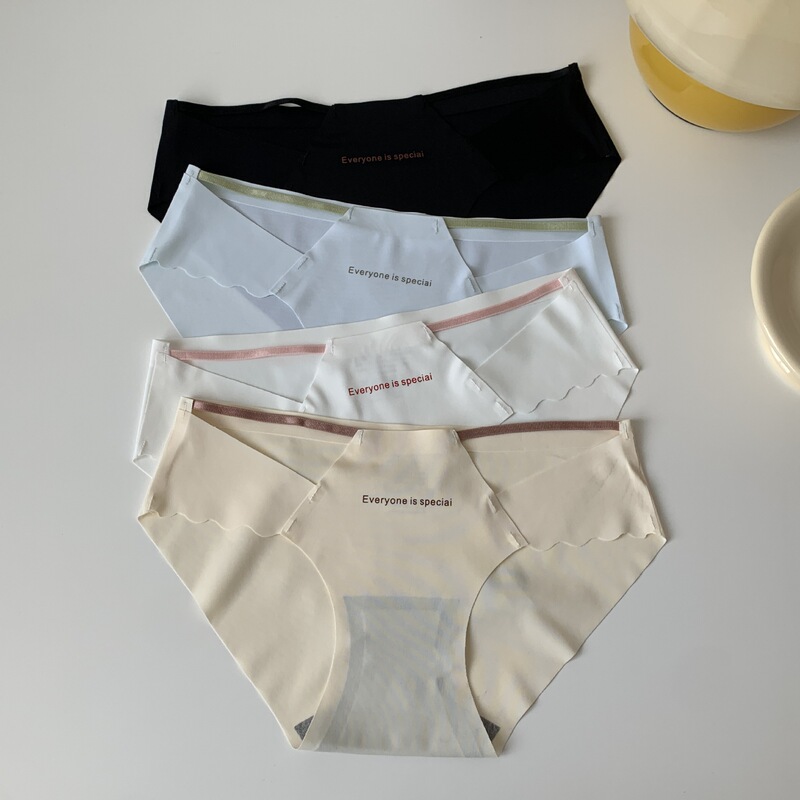 Sweet and Spicy Neon ~ Summer Thin Girls' Sweet Girls' Ice Silk Underwear Thin Belt Women's Hollow Sexy New Arrival Traceless