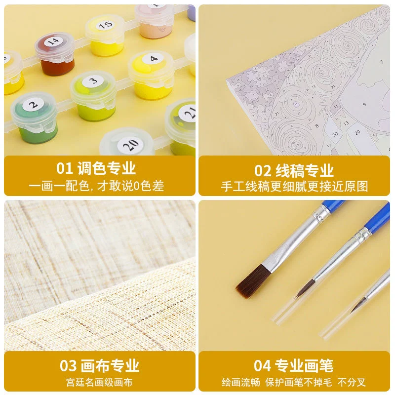 DIY заполнение ниши цифровая масляная живопись акварельная живопись цвет и раскраска для лечения духоты handmade картина уродливая утка декоративная картина
