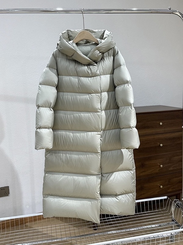 王楚然同款连帽加厚羽绒服女2025新款宽松长款过膝冬保暖显瘦高端|undefined