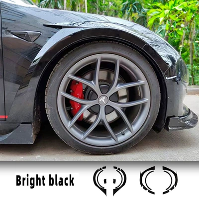 Suitable for 19-23 Model 3 Wide Body Wheel Eyebrow Modification Tubro Wide Body Wheel Eyebrow Widening Decorative Wheel Eyebrow (Wheel eyebrow) - glossy-black