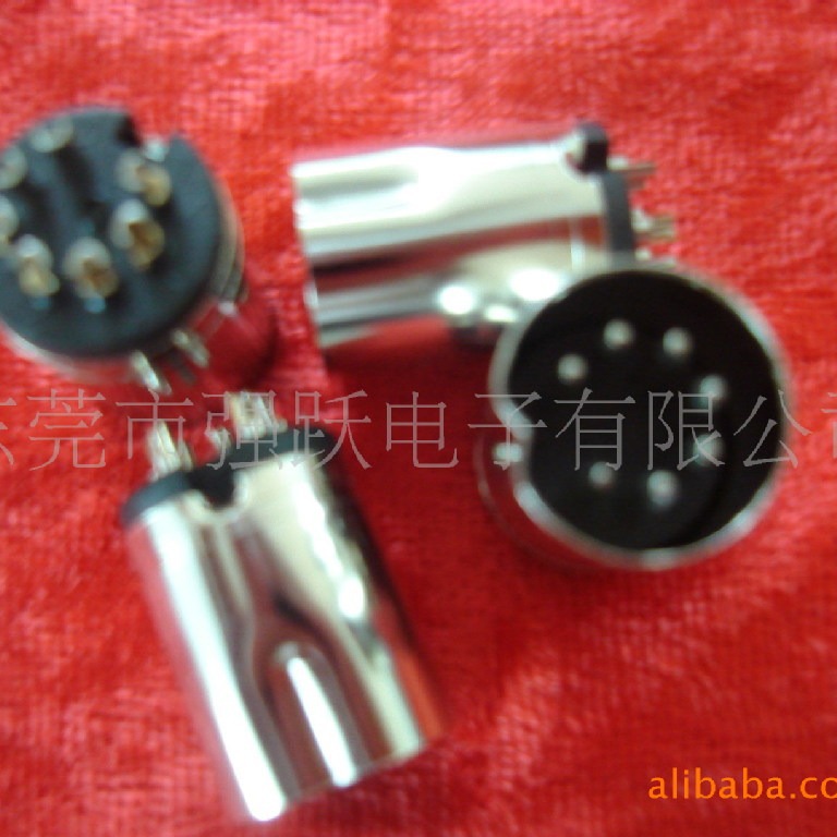 供应大DIN7PIN通边公头母头麦克风火锅炉按摩椅连接器插头