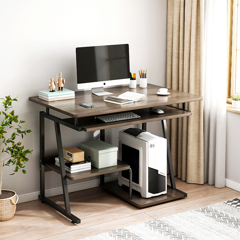 Computer Desk with Host Table and Chair with Chair Light Luxury Home Desk Room Bedroom with Bookshelf Student Writing Desk