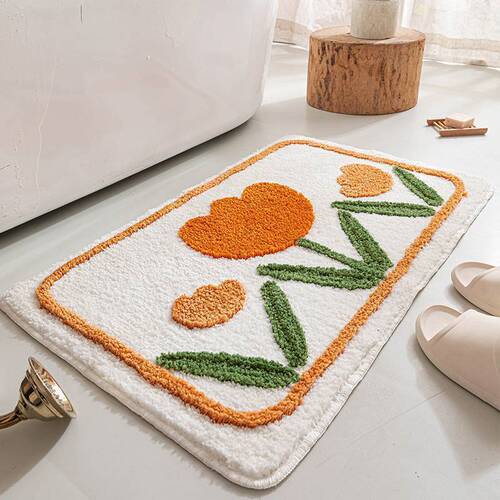ins simple semicircle absorbent bathroom floor mat thickened non-slip carpet bathroom bathroom toilet door mat