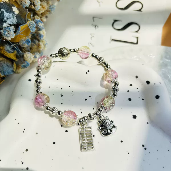 Purple cat abacus bracelet#SZ514