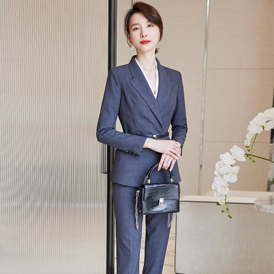 西装外套女秋冬新款高级感职业装气质女神范西服套装职场通勤正装