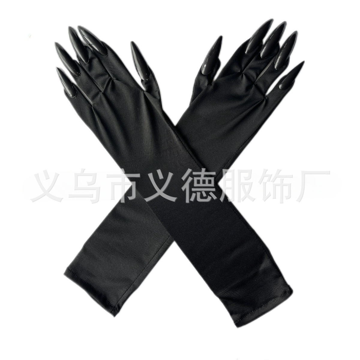 Guantes de uñas negras Guantes largos de uñas negras (43 cm de largo)