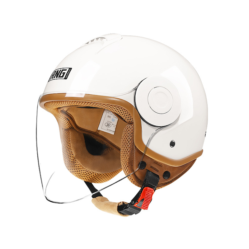 RNG nuevo estándar nacional 3C certificado motocicleta casco retro motocicleta casco 3/4 casco de los hombres y mujeres casco de coche eléctrico