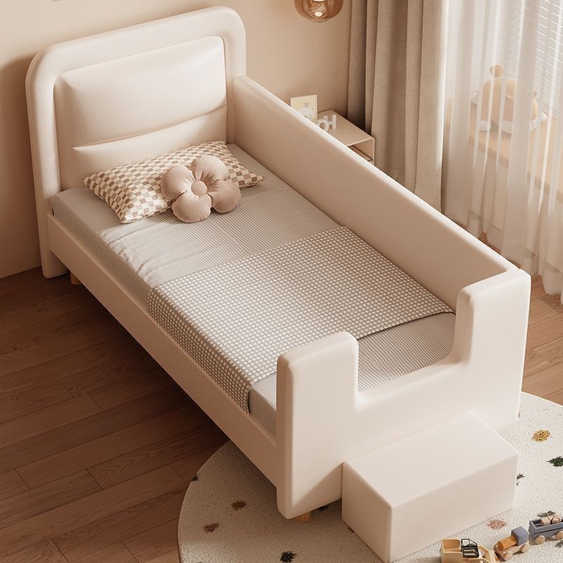 Solid Wood Children's Spliced ​​Bed, Widened Bedside Crib with Guardrails, Boy and Girl Crib, Baby Spliced ​​Large Bed
