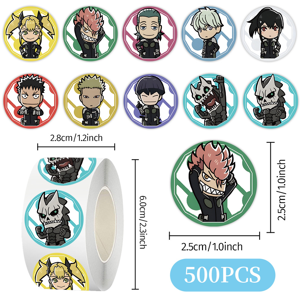 Cien tipos de dibujos animados pegatinas de animales rollo de recompensas para niños materiales didiy papelería cuaderno cinta adhesiva decoración