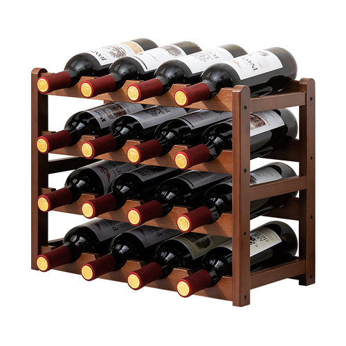Red Wine Rack Home Wine Rack Display Stand Wine Cabinet Shelf Multi-Bottle Grid for Wine Simple Desktop