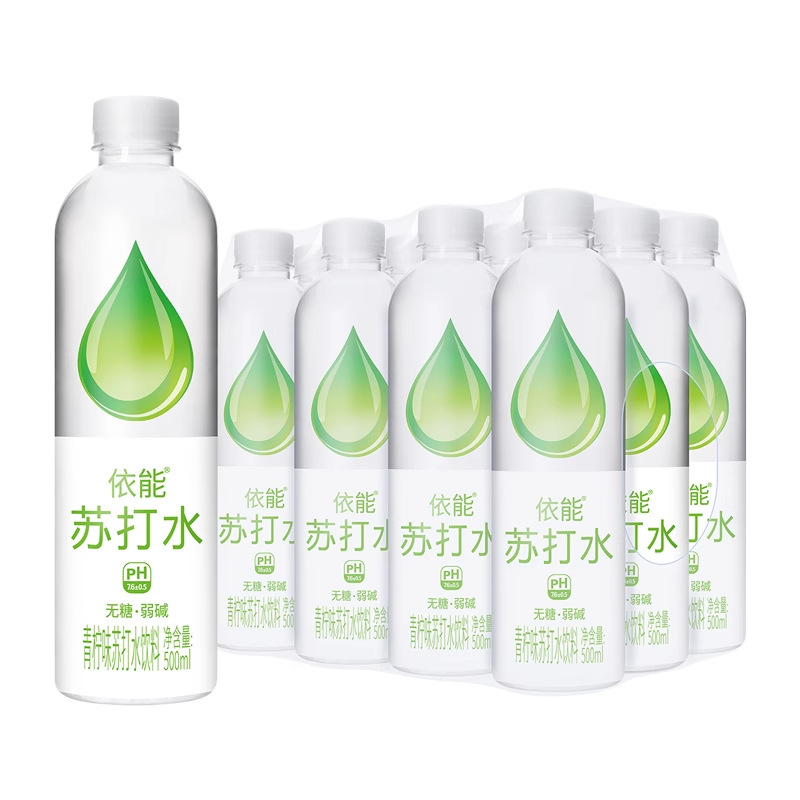 依能苏打水饮料500ml*24瓶整箱弱碱性锌强化苏打水饮用水饮品批发|undefined