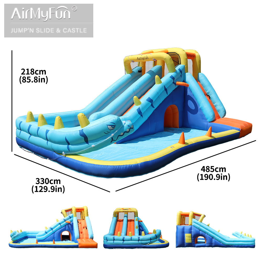 AMF| Pequeño castillo doméstico deslizante infláble infláble cama de salto infláble indoor chorro de agua castillo infláble juguete infantil