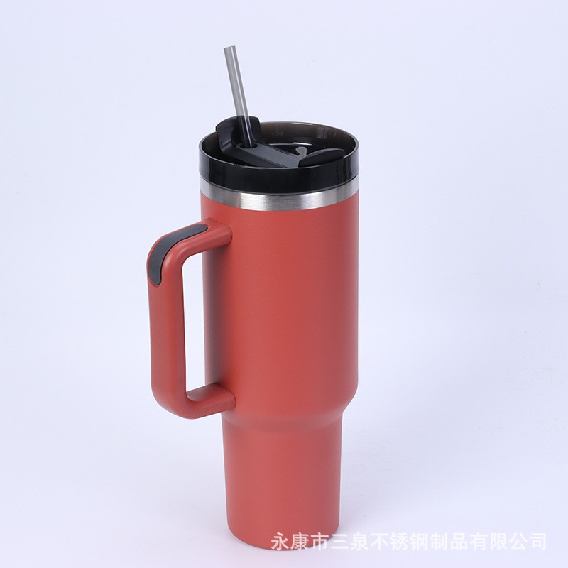 Amazon nuevo 40oz mango helado ventosa 304 taza de coche aislamiento cerveza fría cola taza de agua del coche