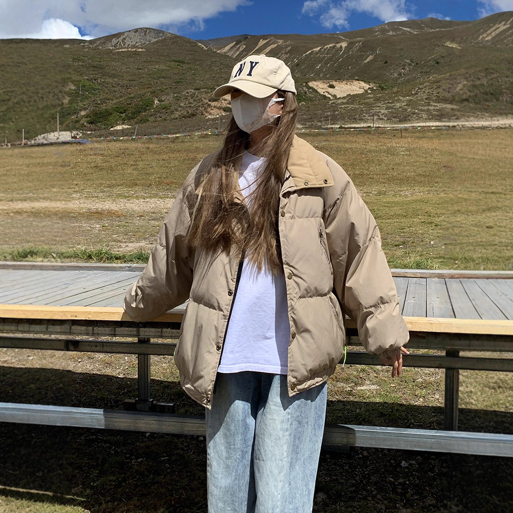 Ropa de algodón para mujeres 2025 invierno nuevo estilo coreano inns algodón cuello corto grueso chaqueta de pan de estudiantes image 8