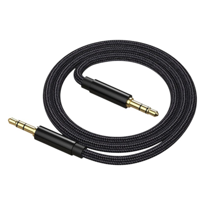 AUX trenzado cable de audio coche 3.5mm macho a macho cable de audio teléfono estéreo auriculares cable de audio salida de fábrica