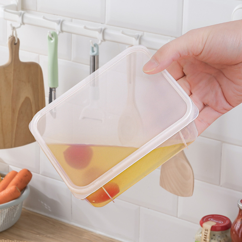 日本の冷蔵庫の収納箱の食品級の新鮮な箱の冷凍の専用の肉類の台所は神器の密封の貯蔵箱を整理します。|undefined
