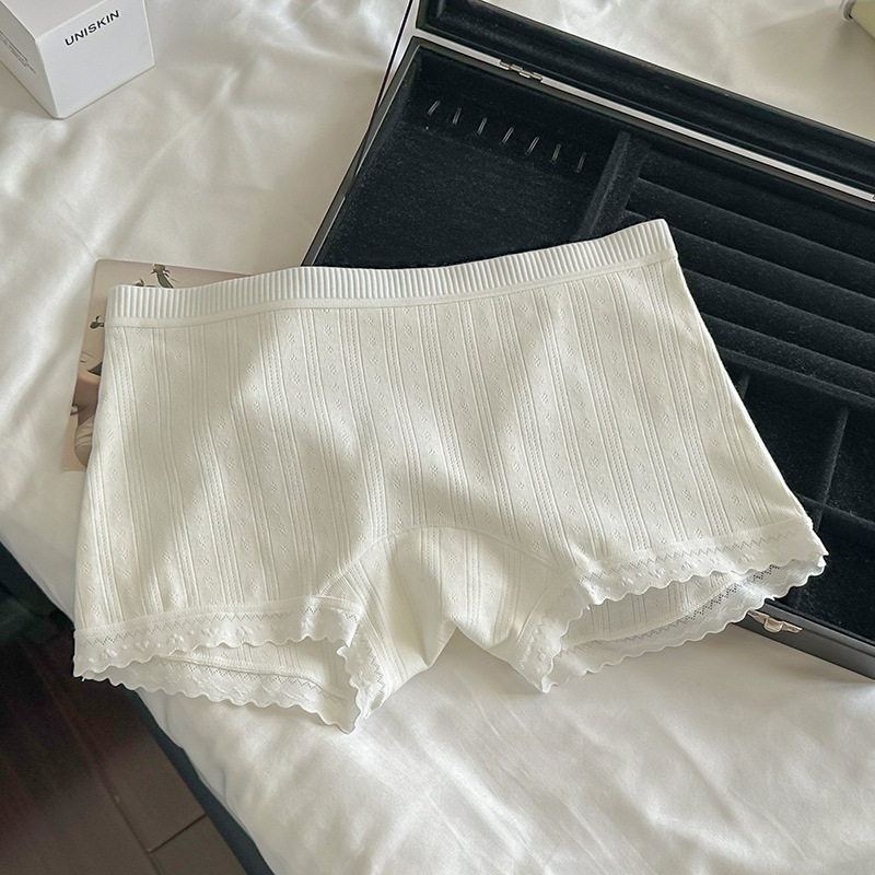 女性用ツーインワン純綿下着 10A 抗菌綿延長クロッチ夏薄い露出防止ボクサーボトム安全パンツ|undefined